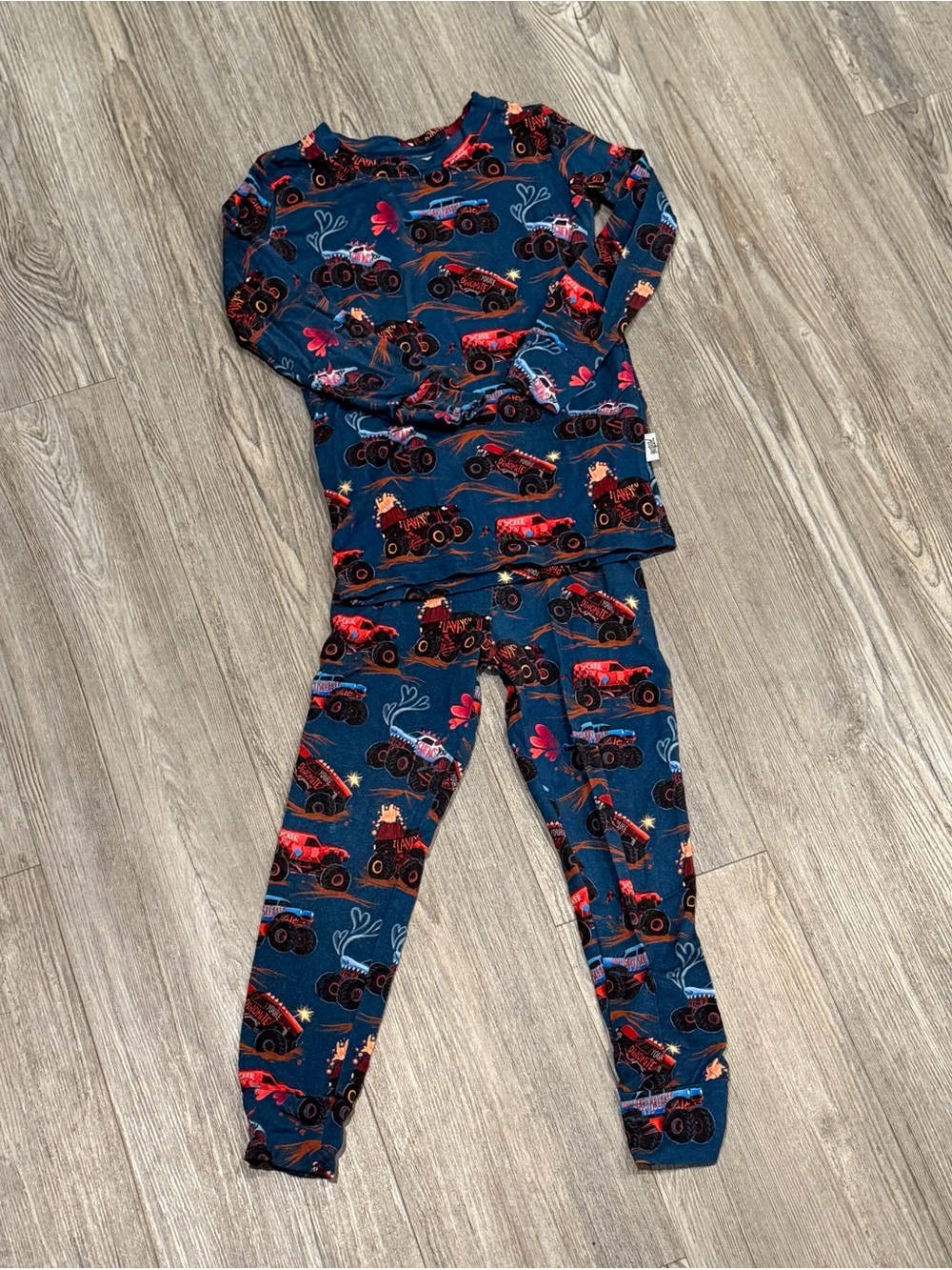 Fletch Monster Truck Valentines Pajamas